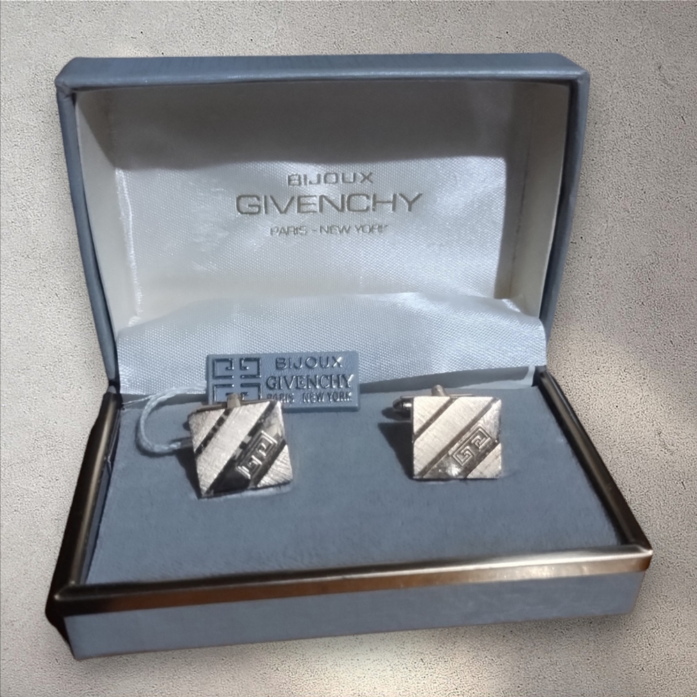 GIVENCHY Square Gold Tone Cufflinks